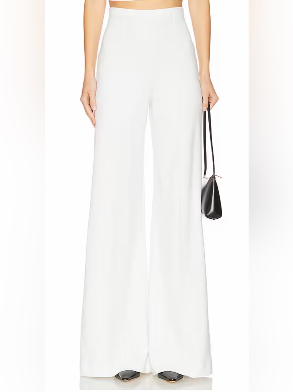 Ripley Rader Off-White Ponte Knit Wide Leg Pants Size 4 Large GUC